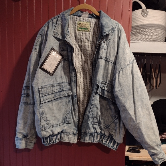 Vintage No! Jeans bomber jacket - Picture 1 of 8